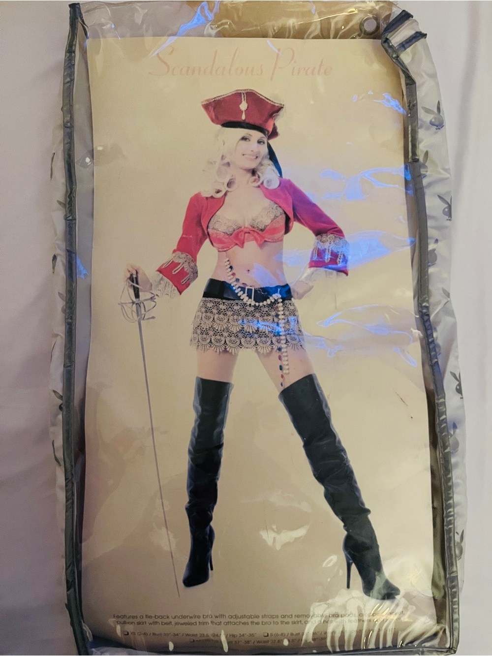 PLAYBOY Red and Black Scandalous Pirate Costume